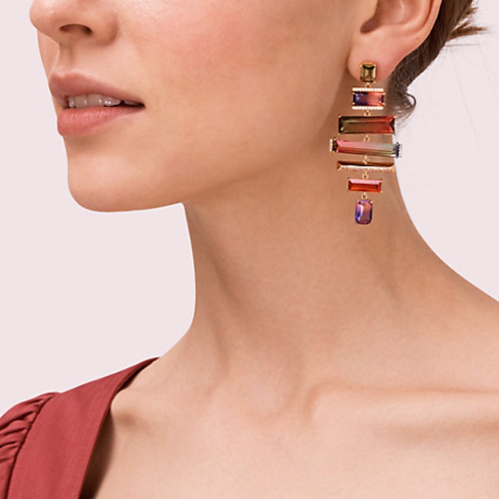 kate spade | geo gems statement earrings - Picture 3 of 5